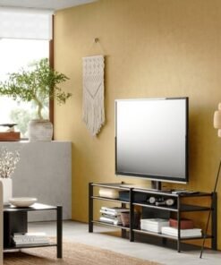 Alternative view of TV bench, black, 160x40x49 cm