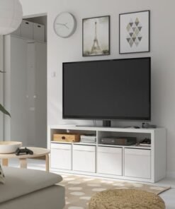 Alternative view of TV bench, white, 147x60 cm