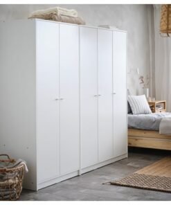 Alternative view of Wardrobe with 3 doors, white, 117x55x176 cm