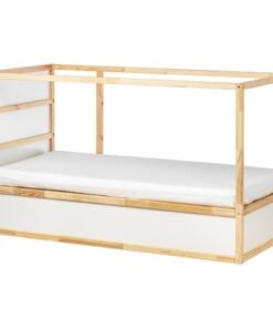 Reversible bed, white/pine, 90x200 cm