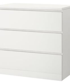 Chest of 3 drawers, white, 80x78 cm
