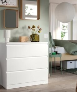 Alternative view of Chest of 3 drawers, white, 80x78 cm