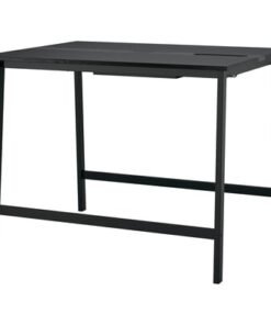 Conference table, black stained ash veneer/black, 140x108x105 cm