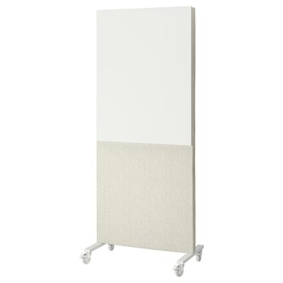 Frame w cstrs/acoustic sceen/whtbr, Gunnared beige/white, 85x205 cm