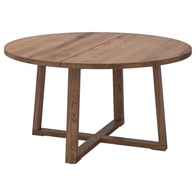 Table, oak veneer brown stained, 145 cm