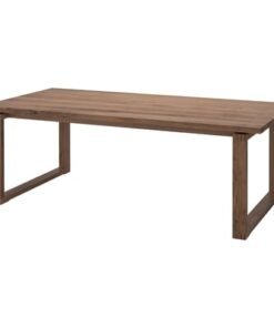 Table, oak veneer brown stained, 220x100 cm