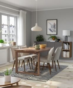 Alternative view of Table, oak veneer brown stained, 140x85 cm