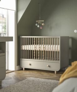 Alternative view of Cot with drawer, beige, 60x120 cm