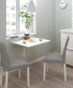 Alternative view of Table and 2 chairs, white/Knisa light grey, 74 cm