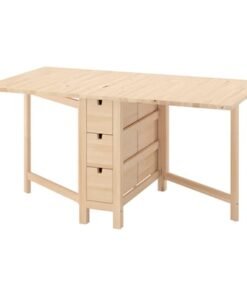 Gateleg table, birch, 26/89/152x80 cm