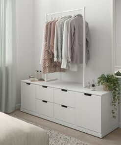 Alternative view of Chest of 6 drawers, white, 160x169 cm