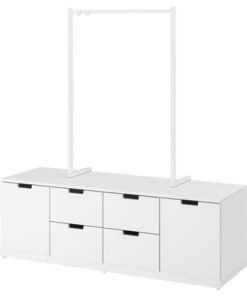 Chest of 6 drawers, white, 160x169 cm