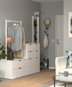 Alternative view of Chest of 8 drawers, white, 160x169 cm