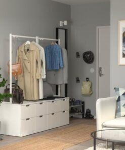 Alternative view of Chest of 8 drawers, white, 160x169 cm