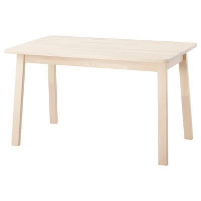 Table, birch, 125x74 cm