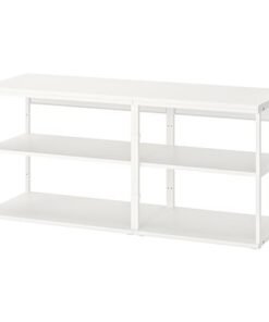 Open shelving unit, white, 140x40x63 cm