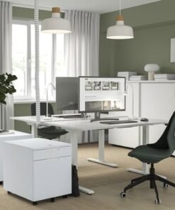 Alternative view of Desk sit/stand, electric/white, 140x80 cm