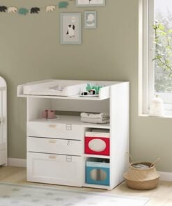 Alternative view of Changing table, white with frame/with 3 drawers, 90x79x100 cm