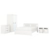 Bedroom furniture, set of 5, white, 160x200 cm