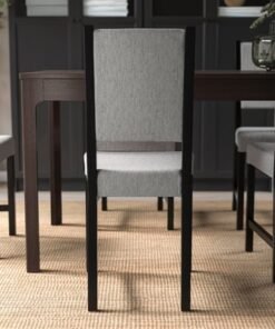 Alternative view of Chair, brown-black/Knisa grey/beige