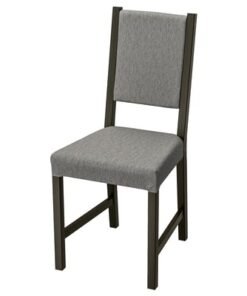 Chair, brown-black/Knisa grey/beige