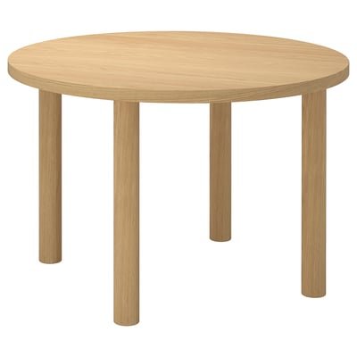 Table, oak veneer/oak veneer, 115 cm