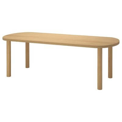 Table, oak veneer/oak veneer, 230x90 cm