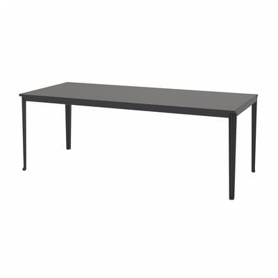 Table, outdoor, dark grey/black, 216x86 cm