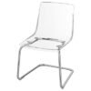 Chair, transparent/chrome-plated