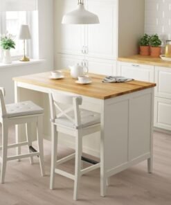 Alternative view of Kitchen island, off-white/oak, 126x77 cm