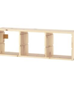 Wall storage, light white stained pine, 93x30 cm