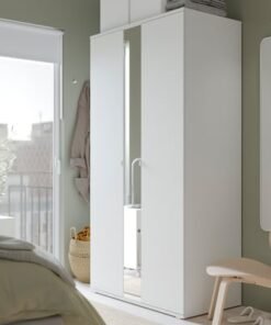 Alternative view of Wardrobe with 2 doors, white, 105x57x200 cm
